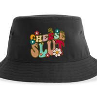 Cheese Slut Groovy Christmas Sarcastic Saying Sustainable Bucket Hat