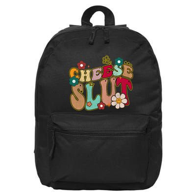 Cheese Slut Groovy Christmas Sarcastic Saying 16 in Basic Backpack