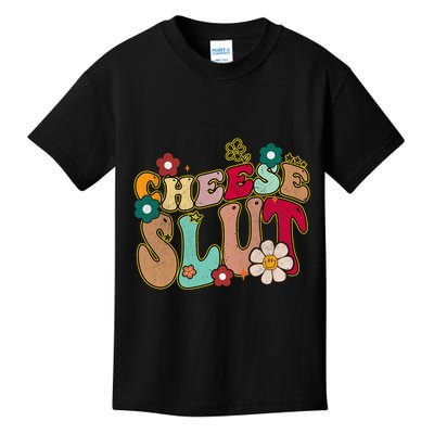 Cheese Slut Groovy Christmas Sarcastic Saying Kids T-Shirt