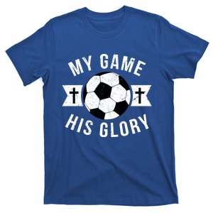 Christian Soccer Gifts Sayings Phrases Cross T-Shirt