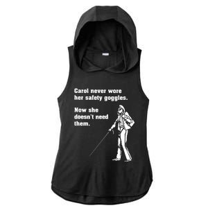 Carol Safety Goggles Funny Science Chemistry Ladies PosiCharge Tri-Blend Wicking Draft Hoodie Tank