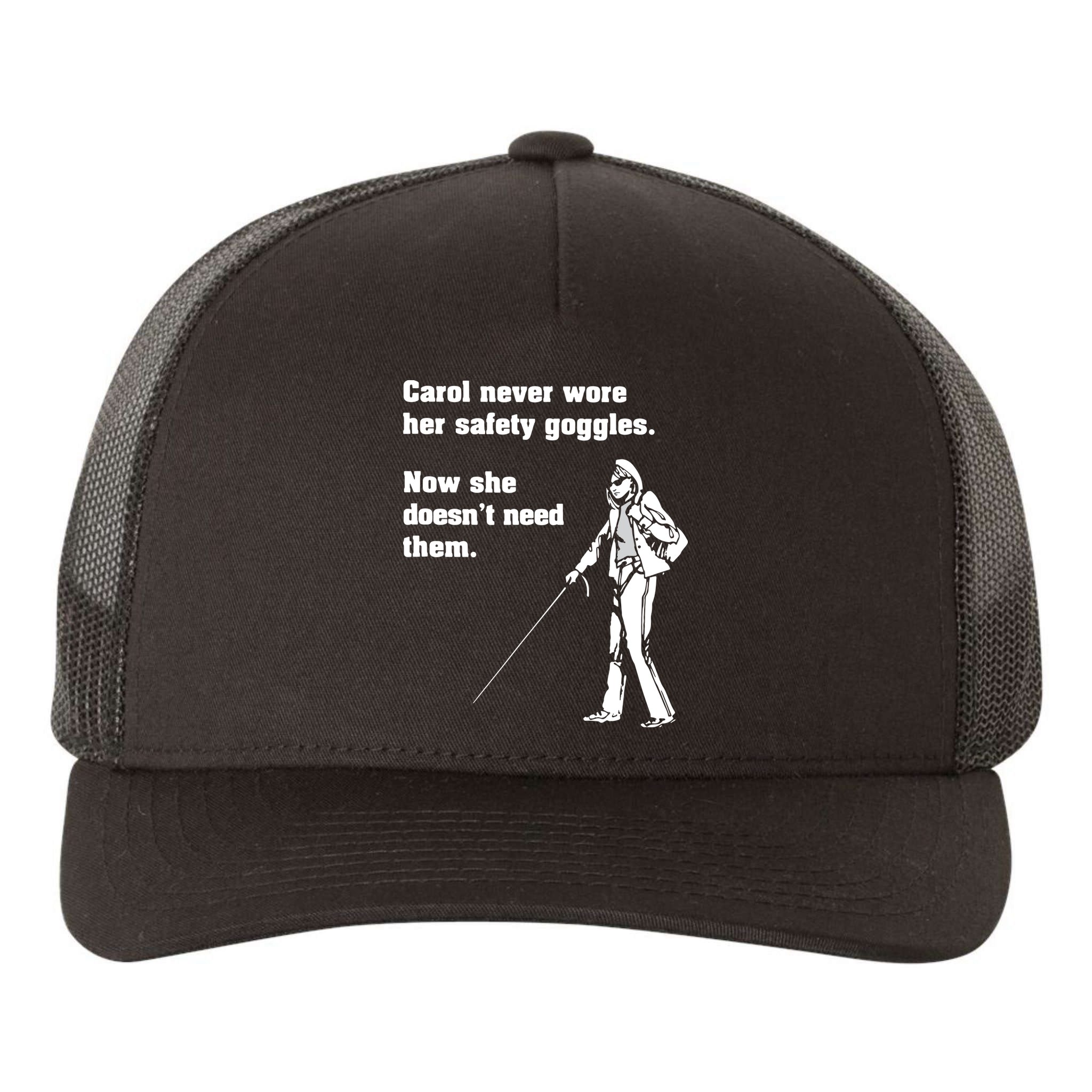 Carol Safety Goggles Funny Science Chemistry Yupoong Adult 5-Panel Trucker Hat