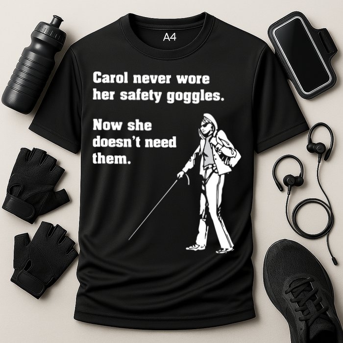Carol Safety Goggles Funny Science Chemistry Cooling Performance Crew T-Shirt