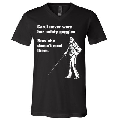 Carol Safety Goggles Funny Science Chemistry V-Neck T-Shirt