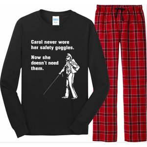 Carol Safety Goggles Funny Science Chemistry Long Sleeve Pajama Set