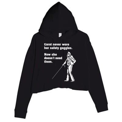 Carol Safety Goggles Funny Science Chemistry Crop Fleece Hoodie