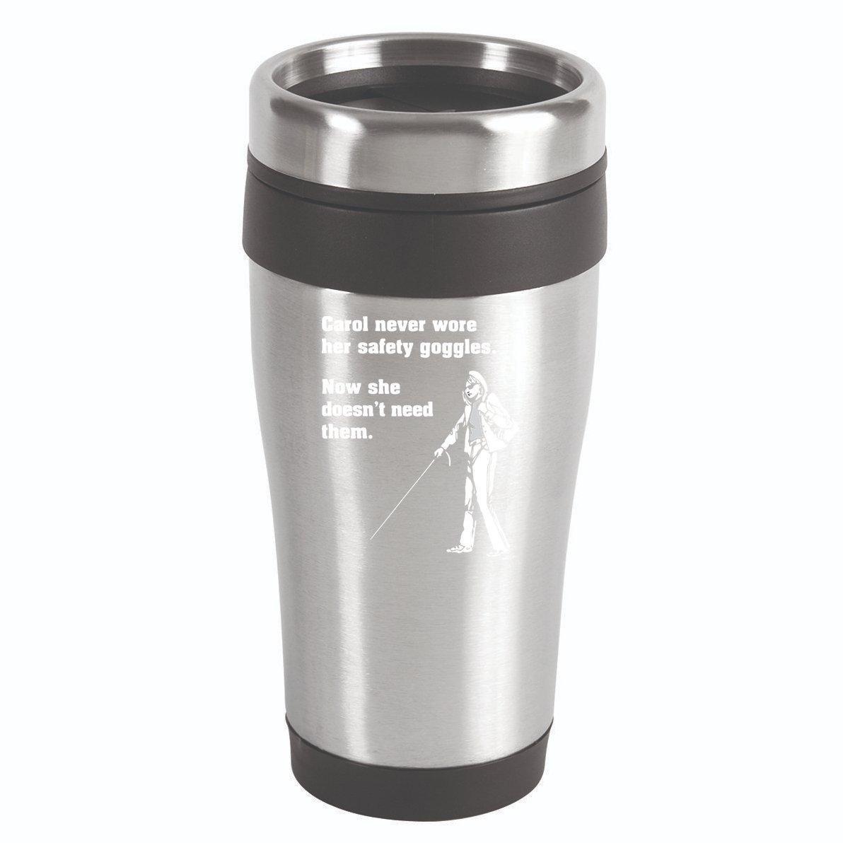 Carol Safety Goggles Funny Science Chemistry 16oz Travel Tumbler