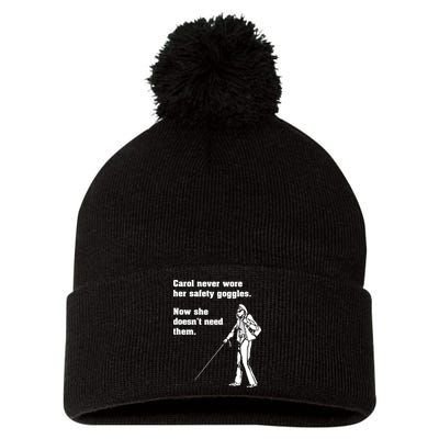 Carol Safety Goggles Funny Science Chemistry Pom Pom 12in Knit Beanie