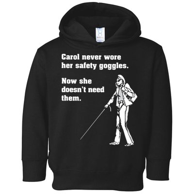 Carol Safety Goggles Funny Science Chemistry Toddler Hoodie