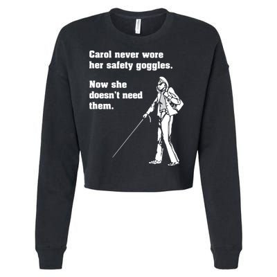 Carol Safety Goggles Funny Science Chemistry Cropped Pullover Crew