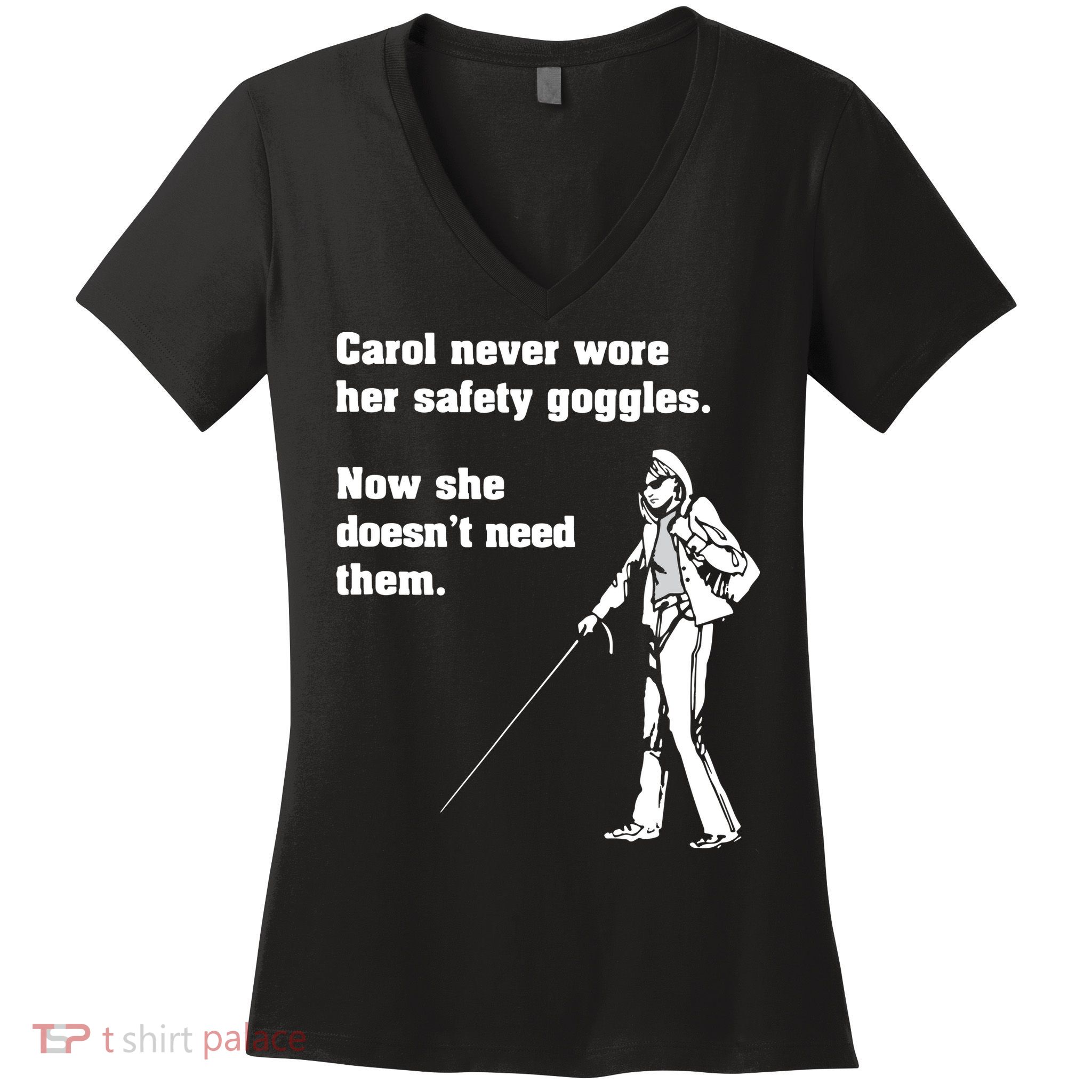 Carol Safety Goggles Funny Science Chemistry Women's V-Neck T-Shirt