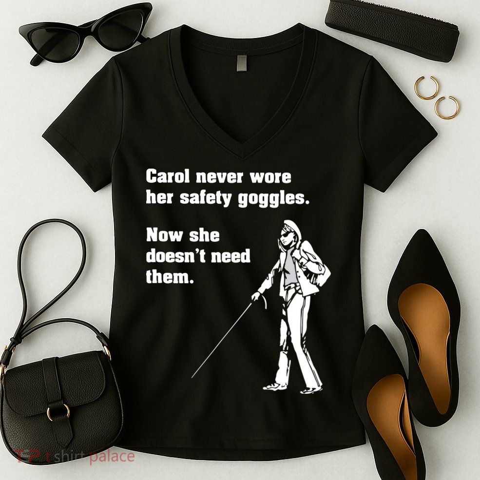 Carol Safety Goggles Funny Science Chemistry Women's V-Neck T-Shirt