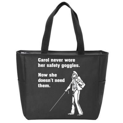 Carol Safety Goggles Funny Science Chemistry Zip Tote Bag