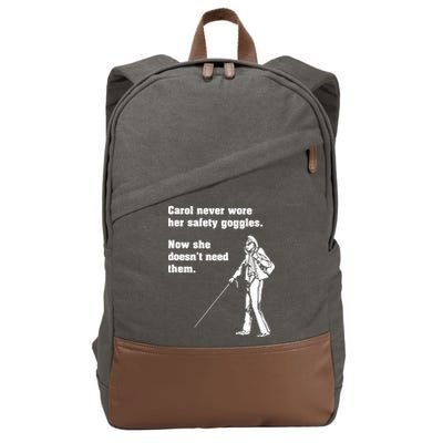Carol Safety Goggles Funny Science Chemistry Cotton Canvas Backpack