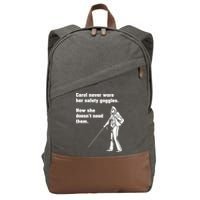 Carol Safety Goggles Funny Science Chemistry Cotton Canvas Backpack