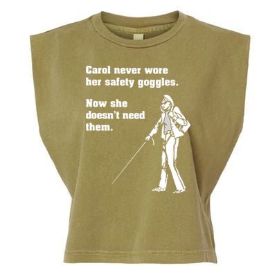 Carol Safety Goggles Funny Science Chemistry Garment-Dyed Women's Muscle Tee