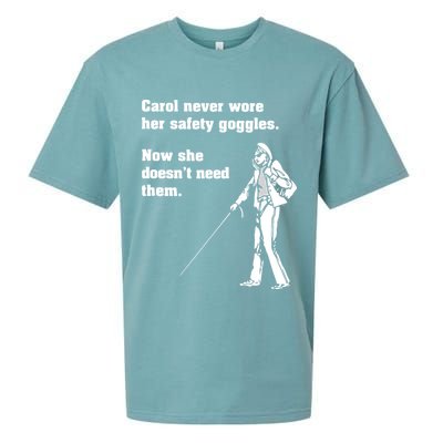 Carol Safety Goggles Funny Science Chemistry Sueded Cloud Jersey T-Shirt