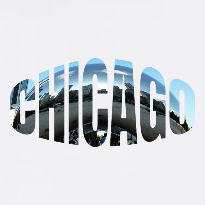 Chicago Skyline Giant Bean City Illinois State Gift Cooling Performance Crew T-Shirt