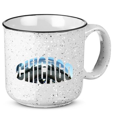 Chicago Skyline Giant Bean City Illinois State Gift 15oz Campfire Ceramic Mug