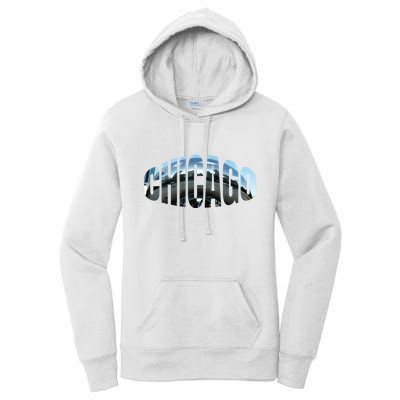 Chicago Skyline Giant Bean City Illinois State Gift Women's Pullover Hoodie