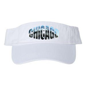 Chicago Skyline Giant Bean City Illinois State Gift Valucap Bio-Washed Visor