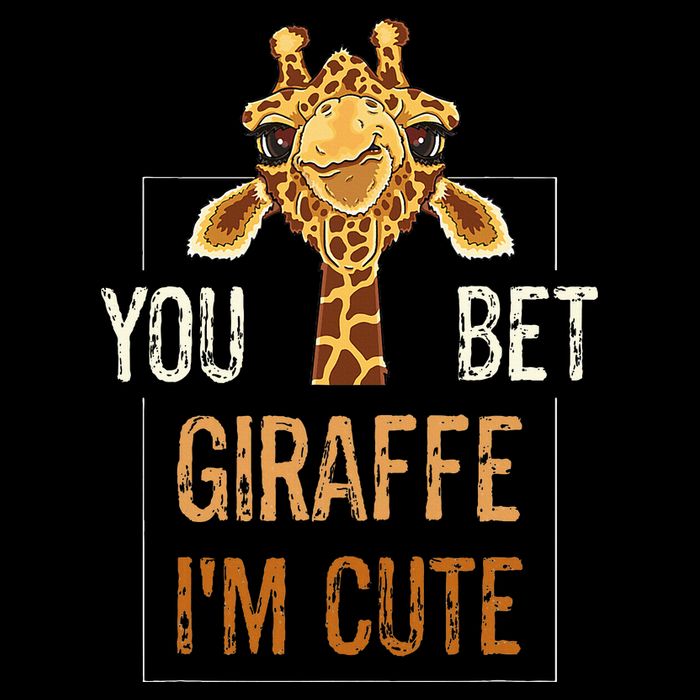 Cute Sarcastic Giraffe Animal Lover You Bet Giraffe IM Cute Cooling Performance Crew T-Shirt