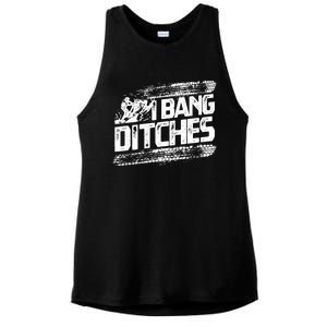 Cool Snowmobile Gift I Bang Ditches Snowmobiling Ladies PosiCharge Tri-Blend Wicking Tank