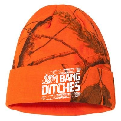 Cool Snowmobile Gift I Bang Ditches Snowmobiling Kati Licensed 12" Camo Beanie