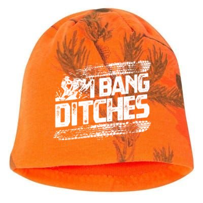 Cool Snowmobile Gift I Bang Ditches Snowmobiling Kati - Camo Knit Beanie