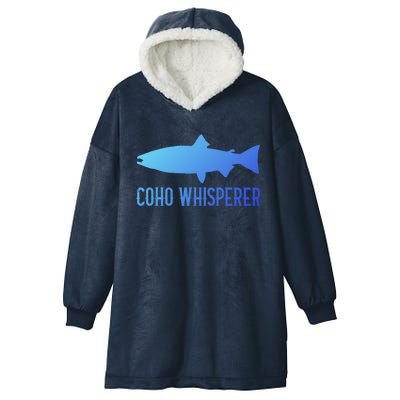 Coho Salmon Gift Fun Fishing Gift Laskan Fisher Hooded Wearable Blanket