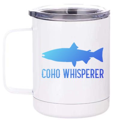 Coho Salmon Gift Fun Fishing Gift Laskan Fisher 12 oz Stainless Steel Tumbler Cup