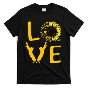 Cat Sunflower Gifts For Cat Lovers Cat Mom T-Shirt