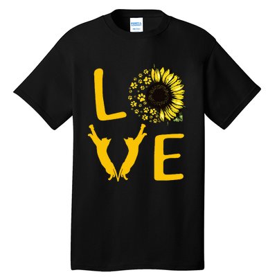 Cat Sunflower Gifts For Cat Lovers Cat Mom Tall T-Shirt