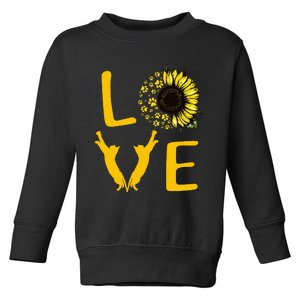 Cat Sunflower Gifts For Cat Lovers Cat Mom Toddler Sweatshirt