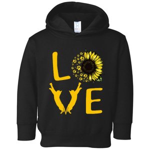 Cat Sunflower Gifts For Cat Lovers Cat Mom Toddler Hoodie