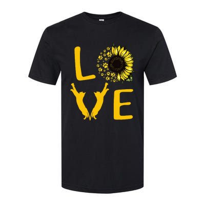 Cat Sunflower Gifts For Cat Lovers Cat Mom Softstyle® CVC T-Shirt