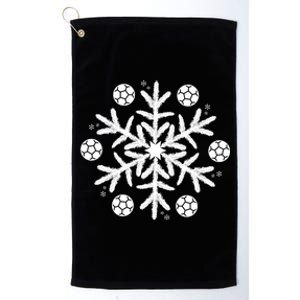 Christmas Soccer Gift Winter Snowflake Gift Platinum Collection Golf Towel