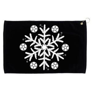 Christmas Soccer Gift Winter Snowflake Gift Grommeted Golf Towel