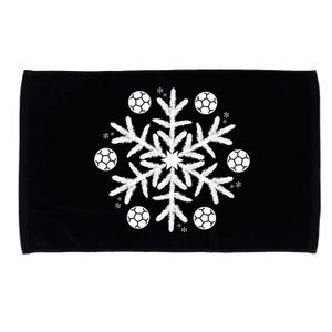 Christmas Soccer Gift Winter Snowflake Gift Microfiber Hand Towel