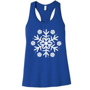 Christmas Soccer Gift Winter Snowflake Gift Women's Racerback Tank