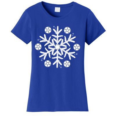 Christmas Soccer Gift Winter Snowflake Gift Women's T-Shirt