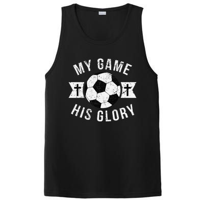 Christian Soccer Gifts Sayings Phrases Cross PosiCharge Competitor Tank