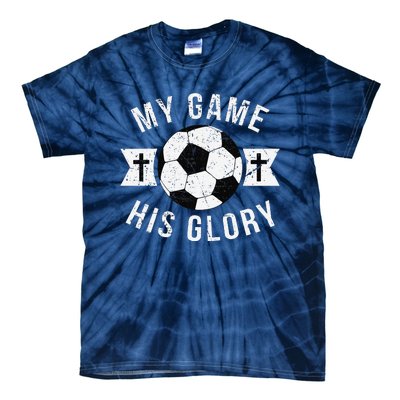 Christian Soccer Gifts Sayings Phrases Cross Tie-Dye T-Shirt