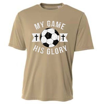 Christian Soccer Gifts Sayings Phrases Cross Cooling Performance Crew T-Shirt