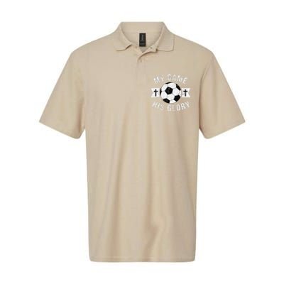 Christian Soccer Gifts Sayings Phrases Cross Softstyle Adult Sport Polo