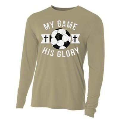 Christian Soccer Gifts Sayings Phrases Cross Cooling Performance Long Sleeve Crew