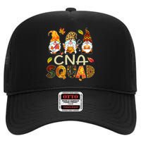 Cna Squad Gnome Nurse Leopard Thanksgiving Fall Stethoscope High Crown Mesh Back Trucker Hat