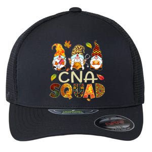 Cna Squad Gnome Nurse Leopard Thanksgiving Fall Stethoscope Flexfit Unipanel Trucker Cap