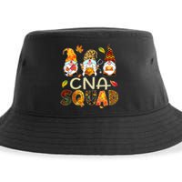 Cna Squad Gnome Nurse Leopard Thanksgiving Fall Stethoscope Sustainable Bucket Hat