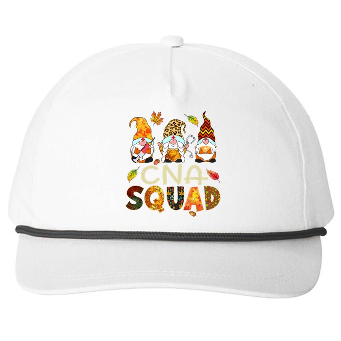 Cna Squad Gnome Nurse Leopard Thanksgiving Fall Stethoscope Snapback Five-Panel Rope Hat